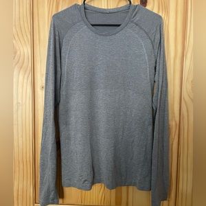 Grey lululemon workout longsleeve